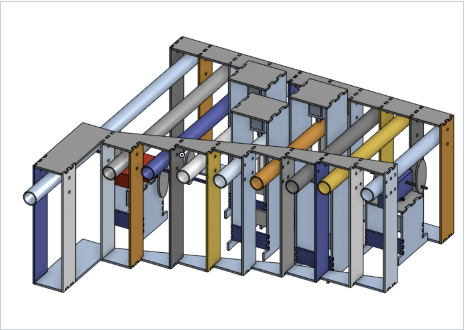 Automated percussion machine CAD assembly