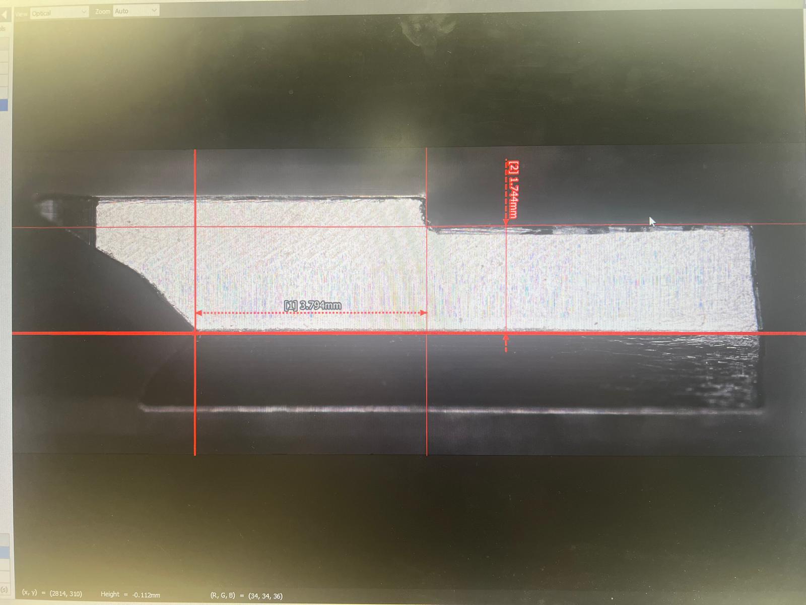Profilometer measurement
