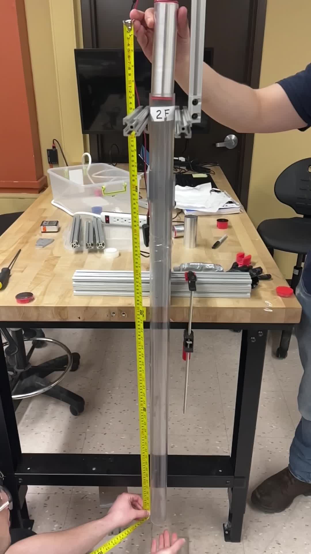 Pneumatic tube experimental setup